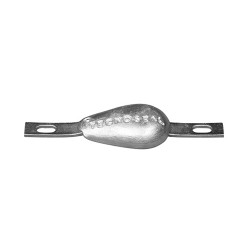 ANODE HALF-EGG SHAPED ZINC BOLT-ON