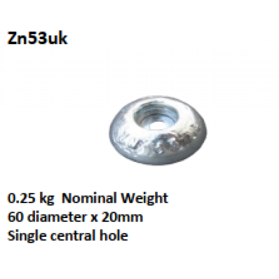 zinc bolt on anode 250gr