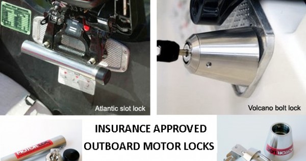 MOTORLOC Outboard Slot Transom Clamp Lock ATLANTIC 230mm Model Stainless Steel