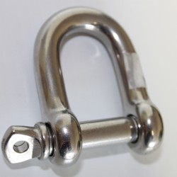 Dee shackle, AISI 316, 5mm to 16mm