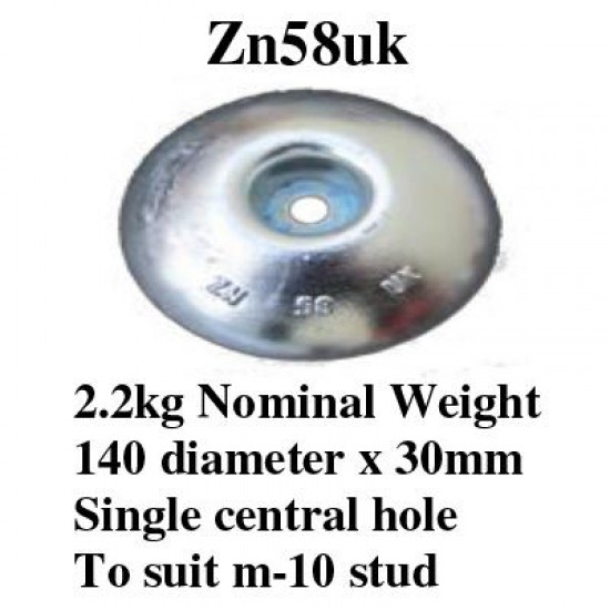 zinc bolt on anode 2.2kg