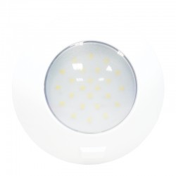 Aqua LED Dome light, round, with switch, 4.8W, 12/24V DC Multivolt