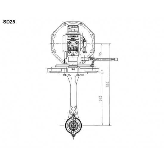 Yanmar Sail Drive SD25 for 1GM10, 2YM15, 3YM20, and 3YM30AE