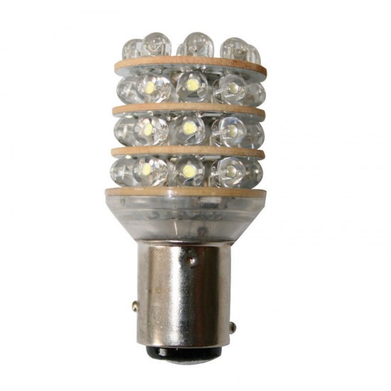 Bulb 12V, LED, T25 BAY15D, cool white - 36 LEDs 360°