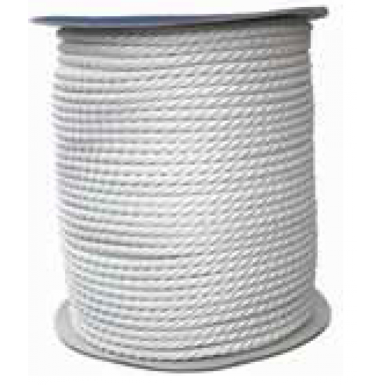 Mooring Rope, 3 Strand , double twisted, Polyester, white, per meter 8mm to 20mm Mooring Rope, 3 Strand , double twisted, Polyester, white, per meter 8mm to 20mm