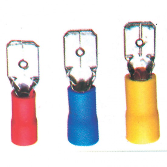 Electrical Spade Connectors, 1mm² - 2.5mm², male