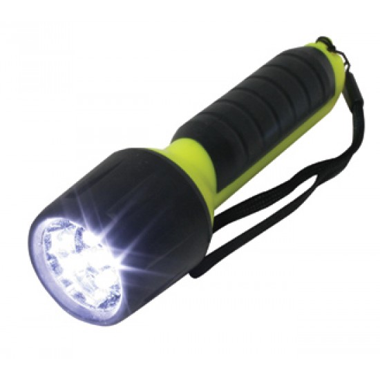 Flashlight - Waterproof, 5LEDs, 4AA