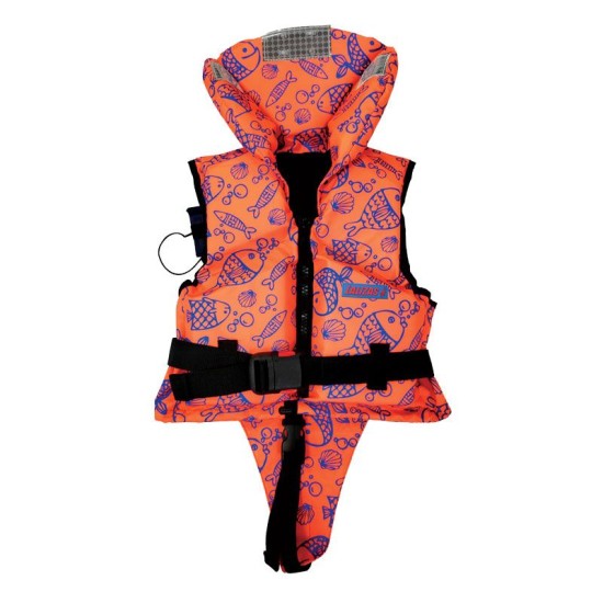 LALIZAS Lifejacket, 100N, ISO, Baby, 3-10kg, Fluo Orange w/Aquatic Pattern