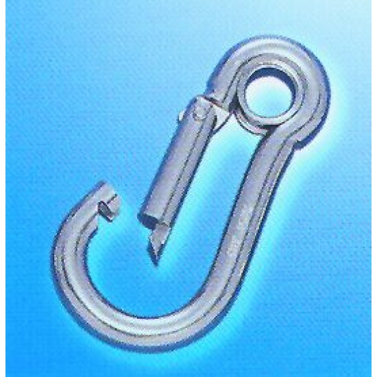Snap hook, with eye 10mm AISI 316