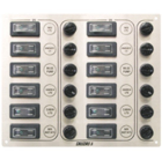 Switch panel ''Sp4 Ultra'',4 waterproof switches, Inox 316, 12/24V