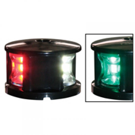 Navigation light Tricolour, LED FOS 12,  (black housing)