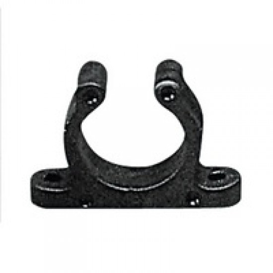 Plastic Support Clip, Screwed, Ø15mm Black