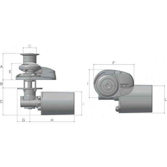 Windlass X2 Vertical Windlass 1500W 12V With Drum