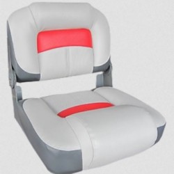 Boat Seat LUXURY PREMIUM BASS BOAT CENTRE MARINE SEAT GREY, CHARCOAL & RED