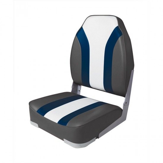 Boat Seat High back Rainbow Seat Charcoal/Red/White