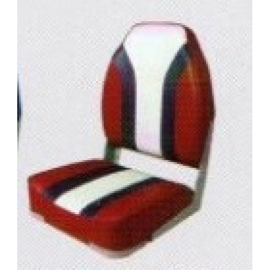 Boat Seat High back Rainbow Seat Charcoal/Red/White