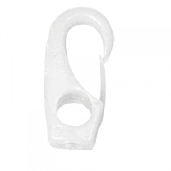 Snap Hook w/Eye Ø14x68mm, f/Ø10mm Cord, Polyamide WHITE