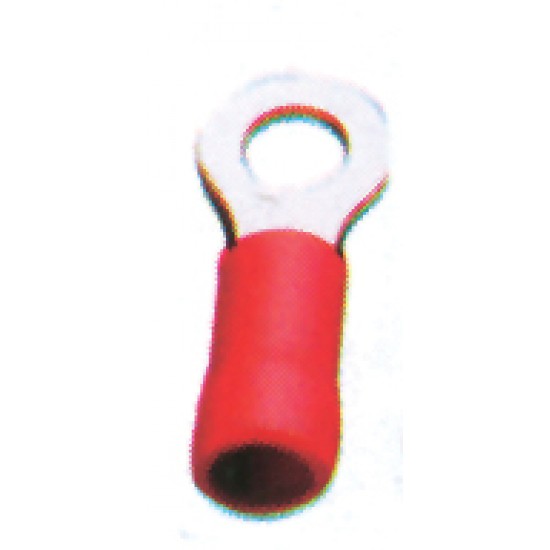 Electrical Ring Connector, Diam. 5.3mm, red, for 0,25-1,5mm2 wire (40 pcs)