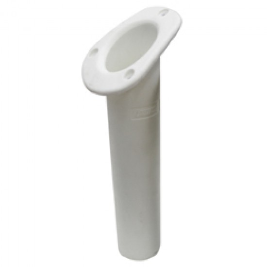 Rod Holder, Flush Mounted, Angled, Plastic, Black or White