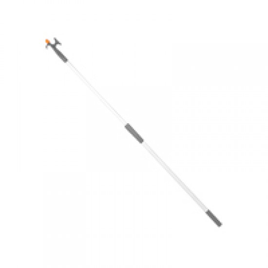 Aluminium Telescοpic Boat Hook w/2 ends, White Aluminium 120-196cm