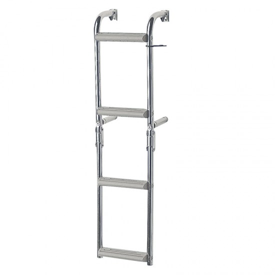 Boarding ladder, Foldable for narrow transom, 90⁰, Inox 316, 2 + 2