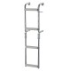 Boarding ladder, Foldable for narrow transom, 90⁰, Inox 316, 2 + 2