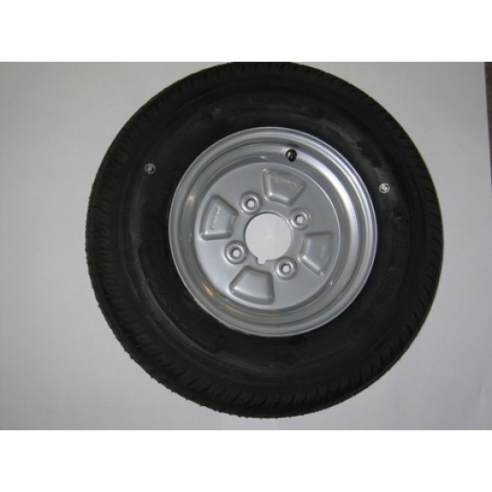 Road Wheel and tyre, 155x13 wheel and tyre 5x112 pcd