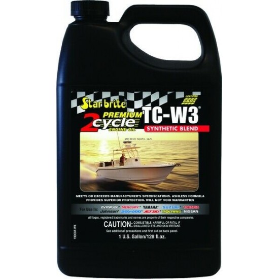 Starbrite Premium 2-Cycle Synthetic Blend Engine Oil TC-W3 3.78L