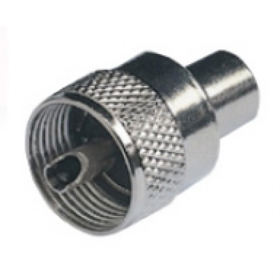 Supergain PL259 Male Connector For Rg58 C/U Coax Cable - Nickel Plated