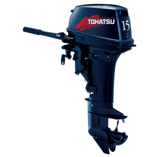 Tohatsu M15D2 2-stroke comes with Standard and Long Shaft 15" & 20" Transom