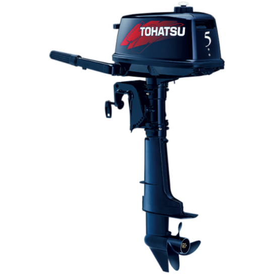 Tohatsu M5BD 2-stroke comes in Standard or Long Shaft 15" or 20" Transom