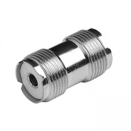 Supergain PL258 Double Female Connector - Nickel Plated