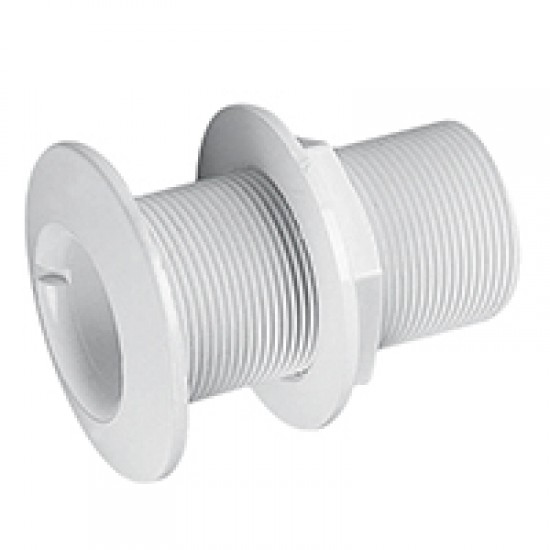 Thru-Hull w/Fl.Flange Threaded, 1/2'', L.75mm, White