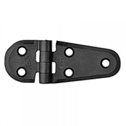 Hinge Polyamide, Semi-oval, 100x40x4.5mm, Black