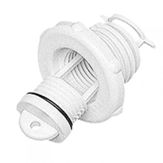 Drain Socket Captive Plug 46mm round with O-Ring, white Drain Socket Captive Plug 46mm round with O-Ring, white