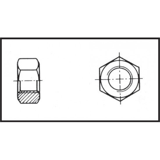 Hexagon nut, Diameter 8 mm