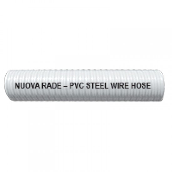 Liquid Discharge and Water Delivery Hose - PVC Clear w/Internal Spiral, Alimpomp/TR 19mm, 3/4''