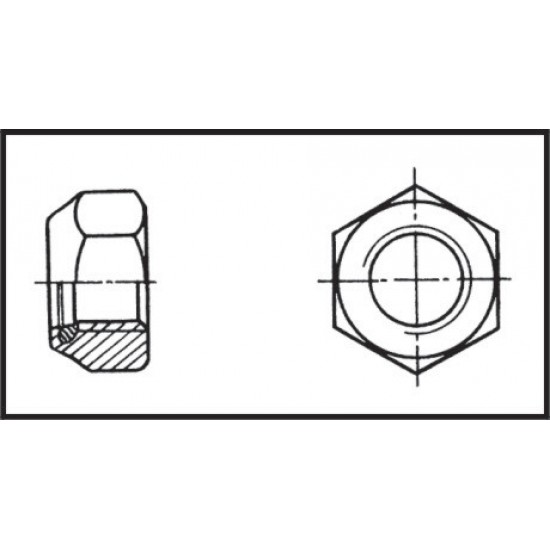 Self-locking nut, Diameter 6 mm