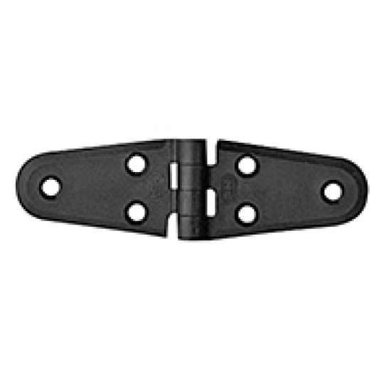 Hinge Polyamide, Double Oval, 145x40x4.5mm, Black