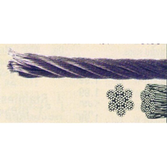 Wire rope, Inox 316, 7x19, 3mm