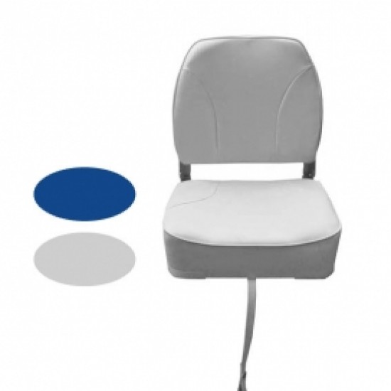 Boat Seat Deluxe Low Back Folding Seat S/S 316 Fittings Navy or White Boat Seat Deluxe Low Back Folding Seat S/S 316 Fittings Navy or White
