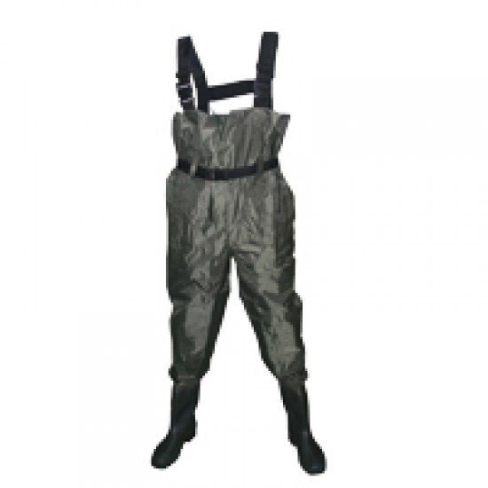 Fisherman Waders, Green, PVC, Boot size 42, 43, 44, 45