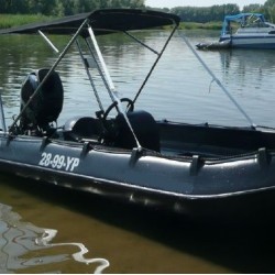 Whaly Bimini SS + canvas black (370-455R) *